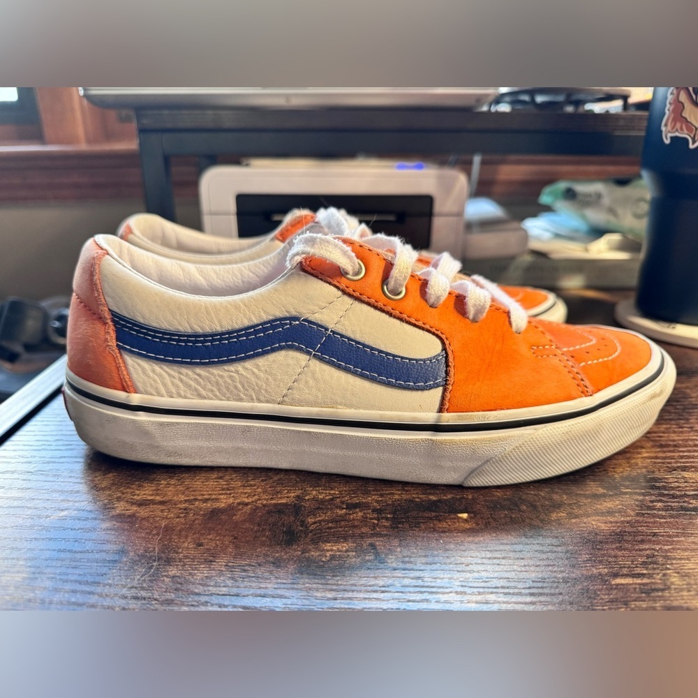 Vans Sk8-Low Reissue SF – Orange/Blue/White – Men’s 7.5 / Women’s 9